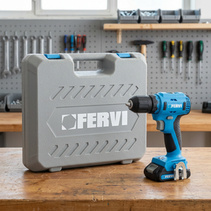 Perceuse électrique sans fil FERVI 20V, perceuse à batterie lithium, usage industriel, compatible OEM, certifiée GS, perçage max. 40 mm - Product Image 3