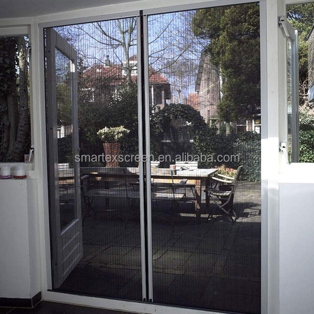 Aluminum Alloy Smooth and Easy to Open and Close Mosquito Net Folding Mesh Doors Pleated Window Polyester Screen Door