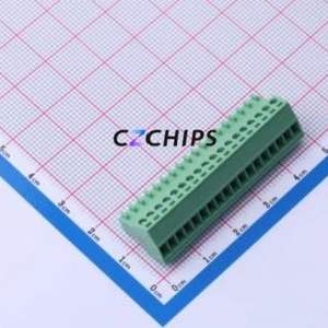 DB2EK-2.54-18P-GN-S Plug-in Terminal Block P=2.54mm Connector Male Plug 1x18P 2.54mm Green - Product Image 1