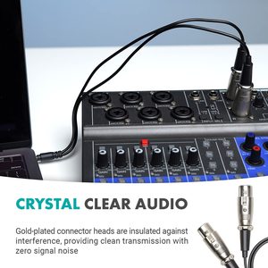 Usine OEM 3.5MM Stéréo <span class=keywords><strong>Jack</strong></span> vers <span class=keywords><strong>Double</strong></span> 2 <span class=keywords><strong>XLR</strong></span> Femelle Câble <span class=keywords><strong>Double</strong></span> <span class=keywords><strong>XLR</strong></span> Femelle vers 3.5MM TRS Mâle Stéréo Mic <span class=keywords><strong>Jack</strong></span> Microphone Câble - Product Image 3