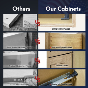 Gabinetes de Cocina de Madera de Roble |   Gabinetes de cocina al por mayor para proyectos residenciales estadounidenses |   Gabinetes de Cocina Personalizados en Roble Blanco - Product Image 2