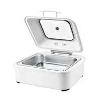 Chauffe-Plats Professionnel Électrique en Acier Inoxydable pour Hôtels et Cuisines, Matériel de Restauration, Chauffe-Plats de Buffet, Capacité 6L, 400W