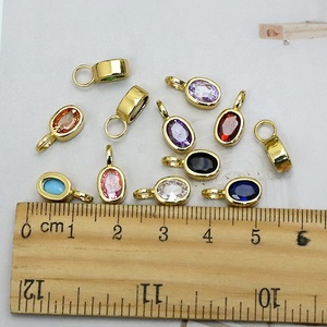 Mini pendentifs breloques ronds ovales en cristal, pierres de naissance, pour la fabrication de bijoux, cadeau pour femme, bijoux minimalistes mignons - Product Image 6