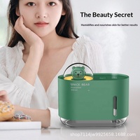 Nouvel humidificateur USB en forme d'ours, lumière ambiante multicolore, diffuseur d'arômes portable, veilleuse pour bureau, chambre, dortoir, voiture