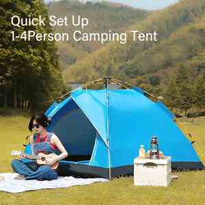 One Bedroom Outdoor Camping <b>Tent</b> with Automatic Opening <b>Waterproof</b> Portable Lightweight Family Beach <b>Tent</b> - Product Image 2