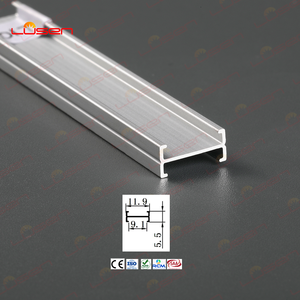 LS-017 12*5.5mm Double-face serie 6000 profilo in alluminio incassato per il taglio personalizzato del soffitto in cartongesso leggero a LED - Product Image 1