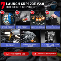 Launch-Herramienta de diagnóstico automotriz profesional X431 CRP123E V2.0, escáner obd2 para todos los sistemas, escáner de código de diagnóstico
