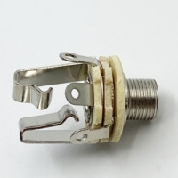 Prise jack stéréo Switchcraft 6,35 mm pour guitare, prise jack de sortie Electrosocket pour guitare électrique, pièces argentées