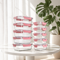 Conteneurs en verre hermétiques pour aliments avec couvercles, anti-fuite, pour préparation de repas, idéaux pour le déjeuner et les restes, compatibles lave-vaisselle - Offre Spéciale