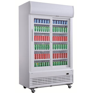 Réfrigérateur commercial réfrigéré refroidisseur à double porte en verre refroidisseur de boissons réfrigérateur d'affichage de supermarché à vendre - Product Image 3