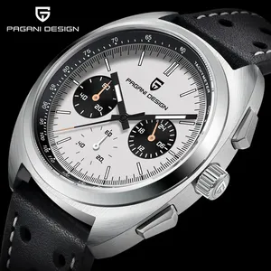 <strong>Retro</strong> Dial Men's Watches Top Luxury Brand PAGANI DESIGN Chronograph Quartz Watch Sports Waterproof Leather <strong>Clock</strong> - Product Image 2