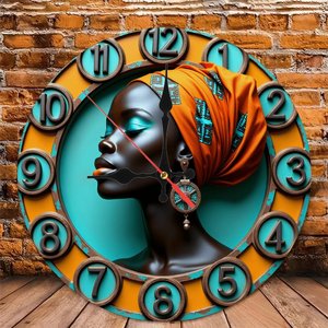 Round Wooden Wall <b>Clock</b> 25cm <b>Art</b> Deco Silent Home Living Room Decorative Wall <b>Art</b> <b>Clock</b> - Product Image 6