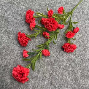Flores <span class=keywords><strong>de</strong></span> Clavel Artificiales <span class=keywords><strong>de</strong></span> Seda al por Mayor <span class=keywords><strong>de</strong></span> Fábrica Y-H080, Ramas Largas <span class=keywords><strong>de</strong></span> 5 Ramas, Claveros Artificiales para Decoración del Hogar y Bodas - Product Image 4