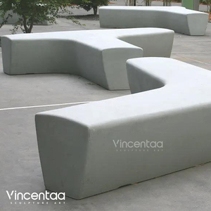 Vincentaa Outdoor Garden Grandes chaises longues communes Casual Home GRC Bancs en béton - Product Image 1