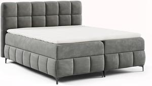 Lit à <span class=keywords><strong>sommier</strong></span> tapissier moderne en gros d'usine, revêtement en velours doux/lin capitonné, base en bois/ressorts ensachés, confortable - Product Image 6