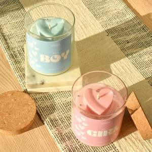 Vela perfumada de cera de soja festiva AIKUN en tarro de vidrio logotipo personalizado etiqueta privada quema larga para Navidad Diwali y Pascua para bares - Product Image 1