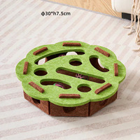 Jouet labyrinthe interactif en feutre pour chat, boîte de jeu de puzzle avec balles roulantes pour l'enrichissement intérieur des chatons