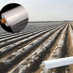 SERNZO <span class=keywords><strong>Film</strong></span> Plastico per Pacciamatura in LDPE Bianco Anti-Erba per Frutta, Verdura e Cipolle, Spessore 10-30 micron, Lunga Durata - Product Image 1