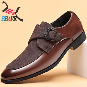 Zapatos Formales Casuales de Negocios para Hombre, Verano 2026, con Cordones, Rayas, PU, Estilo Británico Coreano, Punta Puntiaguda, Suela de Goma que Aumenta la Altura - Product Image 1