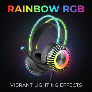 <span class=keywords><strong>Casque</strong></span> filaire RGB PJT-DEP2480 pour le jeu, réduction de bruit avec codec AAC, connecteur USB, vocalisation dynamique pour les voyages - Product Image 4