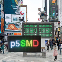 Panel LED P5 Luar Ruangan Full Color Modul Video Wall 4K Tahan Air IP65 Dukungan SDK OEM Garansi 1 Tahun Kecerahan 5500cd untuk
