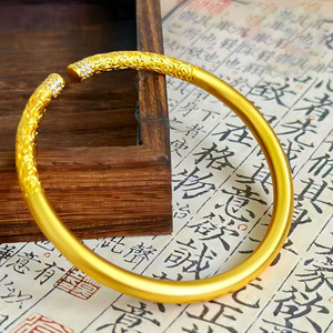 Wukong Monkey King Style 18K ชุบทองผู้หญิงกำไลข้อมือทองแดงแหวนเปิดแน่นห่วงสาป<span class=keywords><strong>แช่ง</strong></span>ชุดเครื่องประดับแฟชั่น - Product Image 4