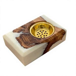 Modern Design Wood Mabkhara Burner with Charcoal Tray for Religious <b>Oud</b> Use Sandalwood Material - Product Image 1