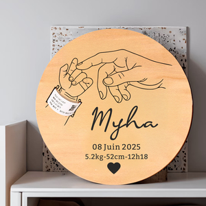 Custom Wooden Birth Announcement Sign, Baby Name Sign, Hospital Newborn <strong>Photo</strong> Sign, Newborn Baby <strong>Photo</strong> Prop, Baby Shower Gift - Product Image 5