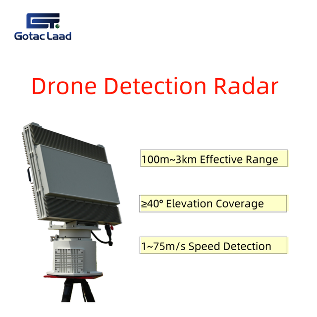 X-Band Phased Array Pulse Doppler Drone Detection Radar 360 Coverage Low Altitude UAV Detection 100m-3km Range Protection