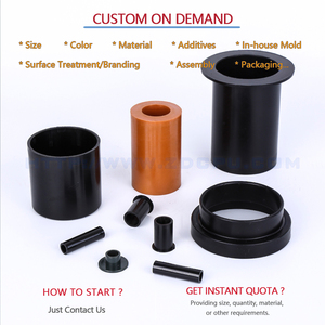 Tùy chỉnh CNC gia công PTFE Nylon mang tay áo/Bush ABS nhựa ỐNg Lót với mặt bích - Product Image 4