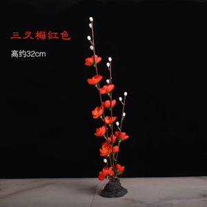 <b>Artificial</b> Plum Blossom Pink 32cm High Decorative <b>Flower</b> For Wedding Banquet - Product Image 2