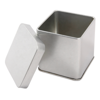 Boîte en fer blanc mini carrée de qualité alimentaire, hermétique, personnalisable, pour thé, bonbons, biscuits, snacks, chocolat, cadeaux, écologique, vente en gros