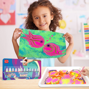 Khy Marbling Sơn Nghệ Thuật Kit Vẽ Ma Thuật Đá Cẩm Thạch Swirling Sơn 12 Màu Nước Marbling Sơn Nghệ Thuật Kit Cho Trẻ Em-Nghệ Thuật Và Hàng Thủ Công - Product Image 1