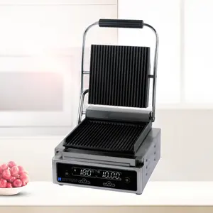 Heavybao Electric Countertop Touch Screen Smart Digital Control Contact Griddle Steak Maker Hotel Buffet Equipment