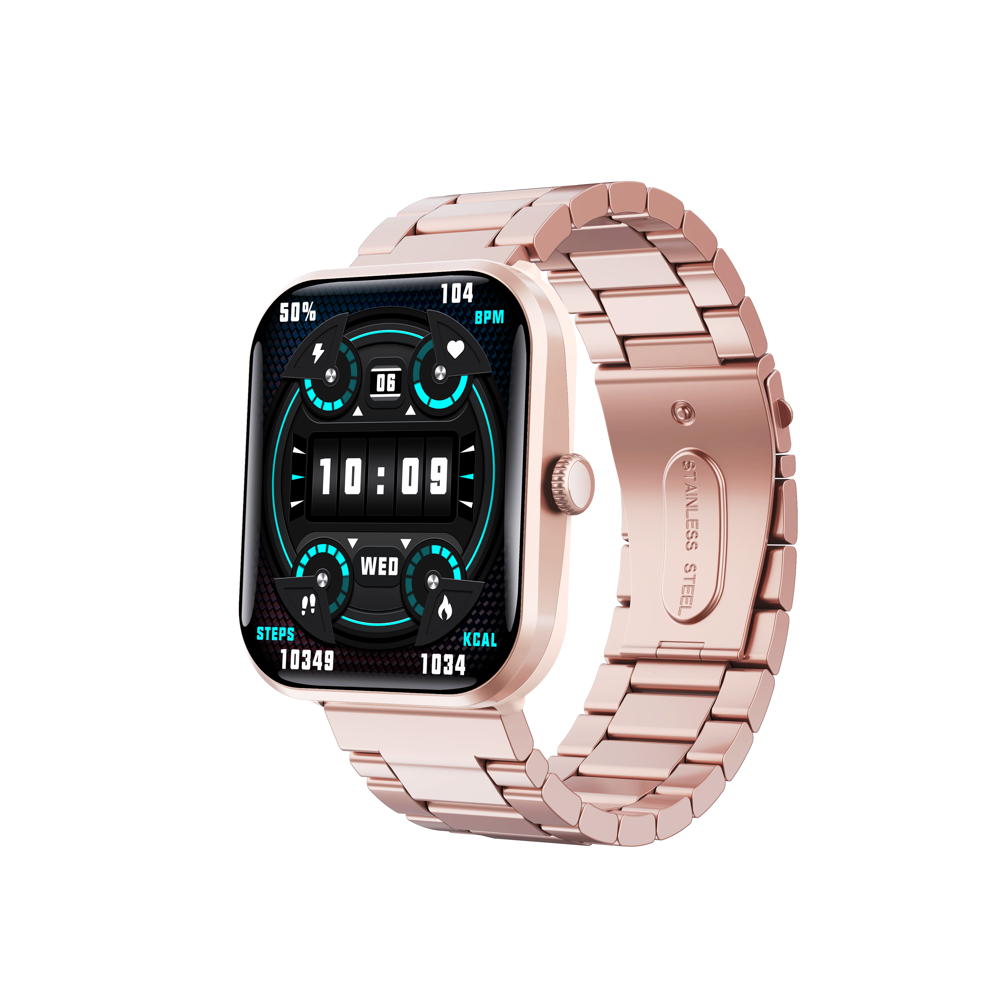 Acier inoxydable rose