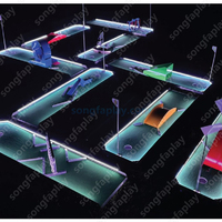 Location d'équipement de simulateur de golf intérieur mobile mini terrain de golf carré LED parc d'attractions durable terrains de jeux marque Songfa
