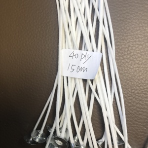 Mèches de bougies en coton organique pré-revêtu <span class=keywords><strong>à</strong></span> base métallique pour la fabrication artisanale de bougies parfumées, en gros, pour une combustion propre - Product Image 2