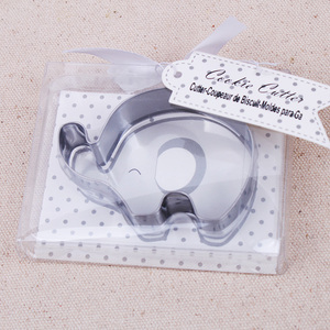 Carino Baby Shower Party bomboniera piccolo elefante uccelli amore tagliabiscotti per il compleanno del bambino e regali di nozze realizzati in metallo resistente - Product Image 3