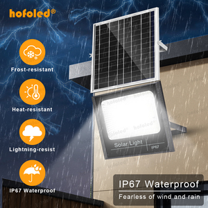200 wát LED năng lượng mặt trời nhẹ Lũ lụt ngoài trời chiếu đèn pha với điều khiển từ xa LED ánh sáng phản xạ năng lượng mặt trời bảng điều khiển an ninh ánh sáng - Product Image 2