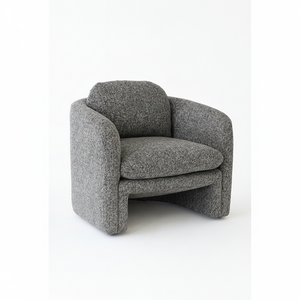 Fauteuil contemporain Salvatore - Fauteuil d'appoint sculptural moderne avec design incurvé et coussins confortables pour salon et chambre à coucher - Product Image 1