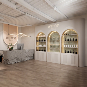 Modern Nail Salon Station Design | Custom Manicure Table & Mirror Set | One-Stop Hail Salon Furniture & Decoration Solution - Product Image 6