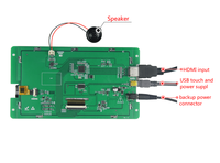 Modul LCD TFT 7 inci 800x480 ssd1963 panel layar sentuh AVR STM32 arm