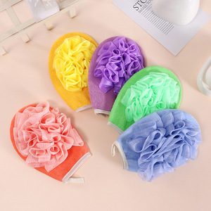 Gant de bain exfoliant kess marocain 2 en 1 de haute qualité pour bain corporel éponge luffa - Product Image 1