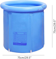 Baignoire gonflable portable, baignoire pliable, baignoire en plastique, baignoire autoportante portable, baignoire à glace pour adultes, salle de bain