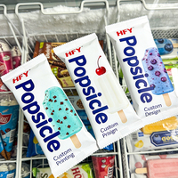 Sacs à sucettes imprimés sur mesure, impression en héliogravure, pochette en plastique scellée à l'arrière pour l'emballage de glaces et de bonbons