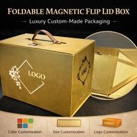 Boîte pliable magnétique personnalisée avec emballage haut de gamme pour produits plats, avec laminage mat et plusieurs options de finition