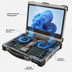 Ordinateur portable robuste à grand écran de 17,3 pouces, Intel Core i9 i7 13e génération, ordinateur industriel avec GPU dédié, lisible en plein soleil, ordinateur portable d'extérieur - Product Image 5