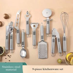 Stainless Steel Tube Kitchenware Set With Non-Slip Bar Handle Vegetable <b>Chopper</b> Grater Egg Beater-1 Piece - Product Image 2