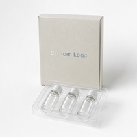 Boîte en papier avec logo personnalisé, insert en blister PET, boîte d'emballage pliable pour flacon cosmétique, petite bouteille en verre, expédition de produits