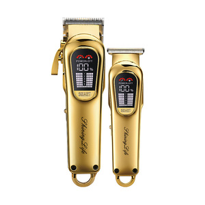 เครื่องตัดผมไฟฟ้าแบบมืออาชีพ ยี่ห้อ Custom Brand สำหรับผู้ชาย แบบชาร์จได้ พร้อมจอ LCD สำหรับช่างตัดผม - Product Image 1